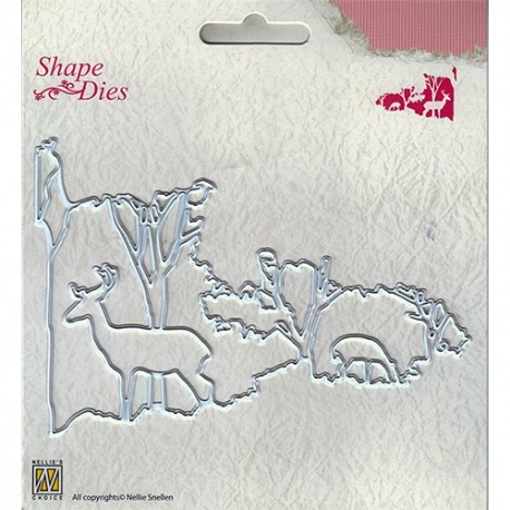 Nellies nož Jelen v gozdu velikost cca 125 x 70mm