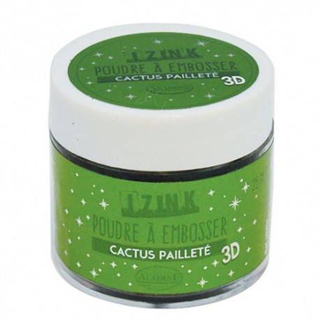 Aladin Embossing prah 25ml Kaktus zelena bleščice