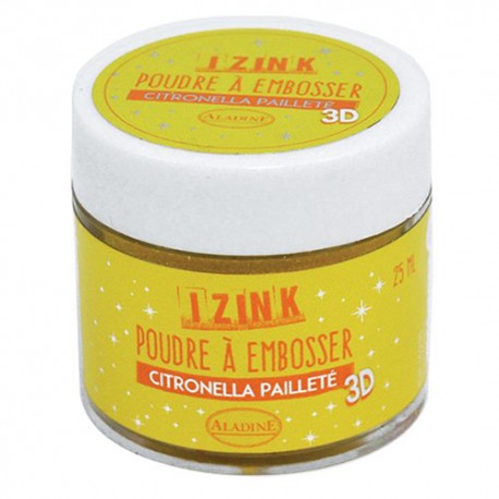 Aladin Embossing prah 25ml Citronella rumena bleščice