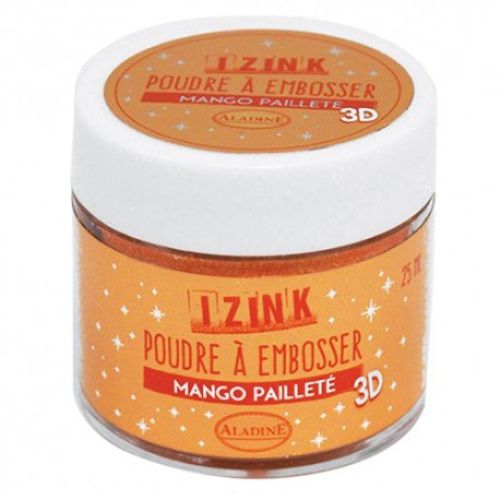 Aladin Embossing prah 25ml Mango Oranžna bleščice