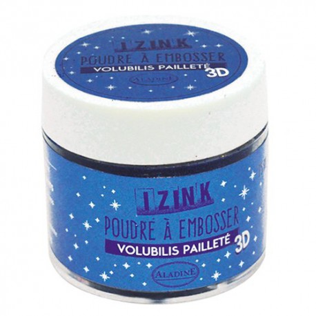 Aladin Embossing prah 25ml Volubils modre bleščice