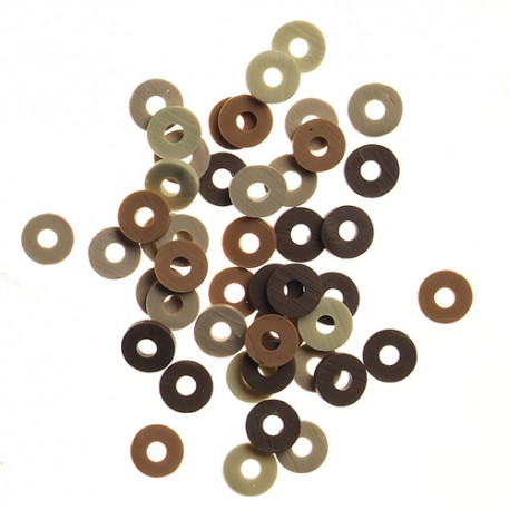Katsuki perle 6mm cca 100 kosov Beige/Brawn woody