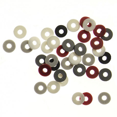 Katsuki perle 6mm cca 100 kosov Black/Grey/Red