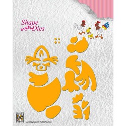 Nellies nož Kokoš in Petelin 97 x 106mm