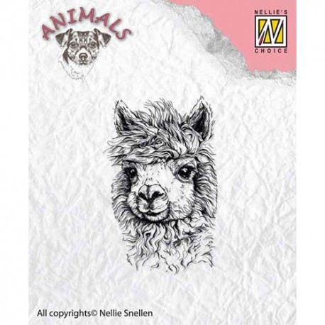 Nellies štampiljka silhueta Lama 65 x 64mm