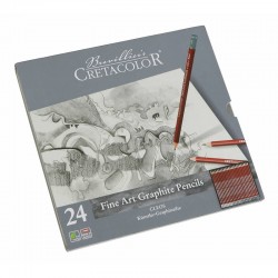 Cretacolor grafitni svinčnike set 24 od 9H-9B