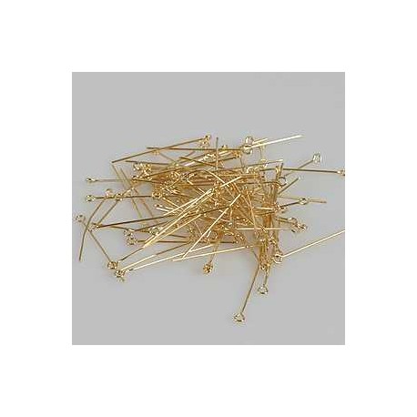 Palčka za uhane 32mm, set 100, zlate b.