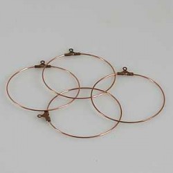 Obroček za uhane 40mm, set 4, bakrene b.