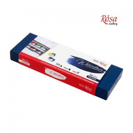 Rosa Gallery akvarelne barve set 14, kovinska embalaža