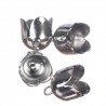 Zaključni zvončki 13mm, 4 kosi, Platinaste barve