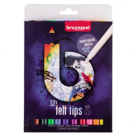 Bruynzeel flomastri set 12 temna embalaža