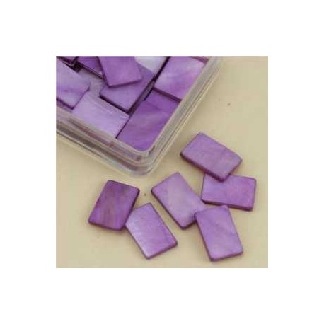 Mozaik školjka biserna matica vijolična 15 x 20mm 20kos
