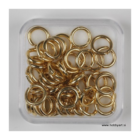 Zaključni obroček 6mm trši zlate b. 50kos