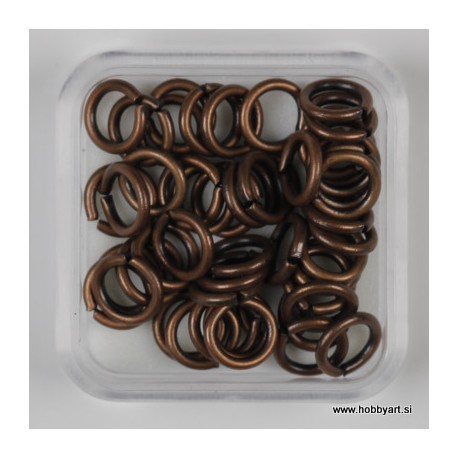 Zaključni obroček 6mm trši bakrene b. 50kos
