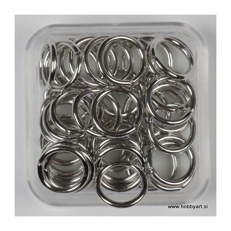 Zaključni obroček 8mm trši srebrne b. 50kos