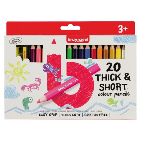 Bruynzeel barvni svinčniki kratki-debeli set 20