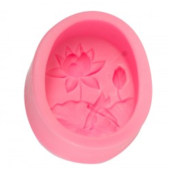 Silikonski kalup Oval Rože 9 x 7.8 x 3.2cm