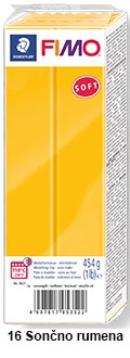  Fimo soft 450g. 16 Sončno rumena (8021-16)