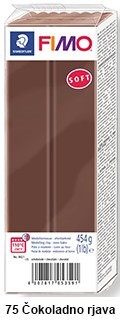  Fimo soft 450g. 75 Čokoladno rjava (8021-75)