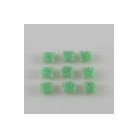 Steklen mozaik 10 x 10mm, Sv. zelena 125g. ca 180 kosov