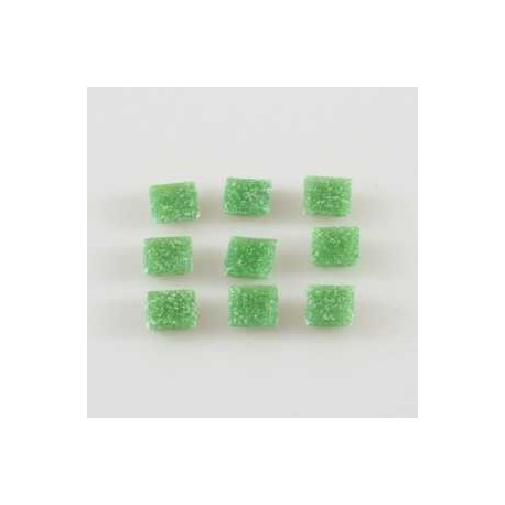 Steklen mozaik 10 x 10mm, Zelena 125g. ca 180 kosov