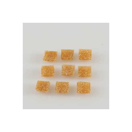 Steklen mozaik 10 x 10mm, Rjava 125g. ca 180 kosov