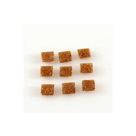 Steklen mozaik 10 x 10mm, temno rjava