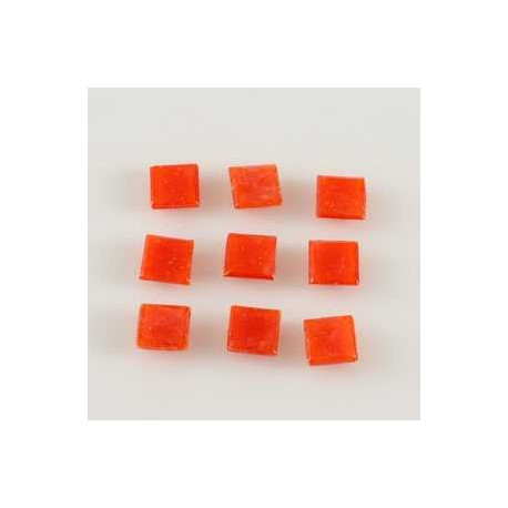 Steklen mozaik 10 x 10mm, Rdeča 125g. ca 180 kosov