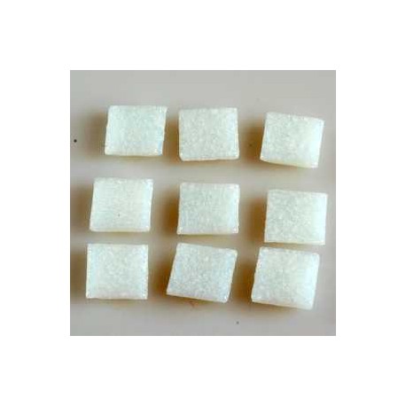 Steklen mozaik 20 x 20mm, bela, 44 kos