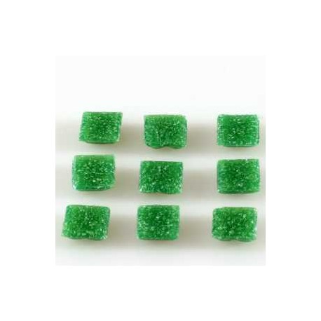 Steklen mozaik 20 x 20mm, temno zelena 44 kos