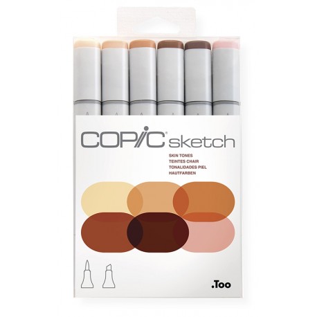 Copic Sketch set Skin Tones 6 Kožne barve