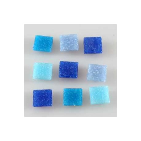 Steklen mozaik 20 x 20mm, mešane modre 44 kos