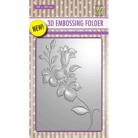 Nellies embossing mapa 3D 105 x 148mm Rože