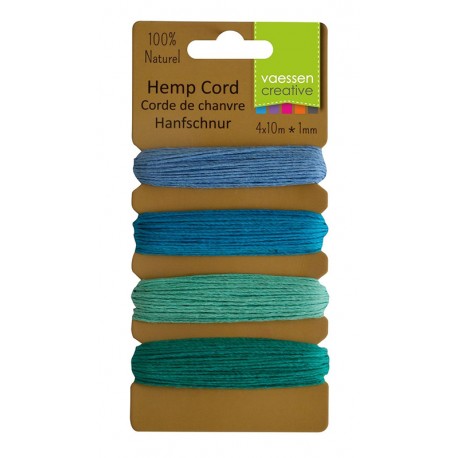 Vrvica iz konoplje 1mm 4 x 10m Blue/Green