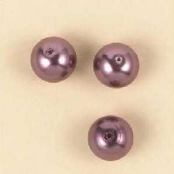 Steklene perle 8mm, rjava, 50 kos