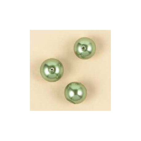 Steklene perle 10mm, zelena, 30 kos