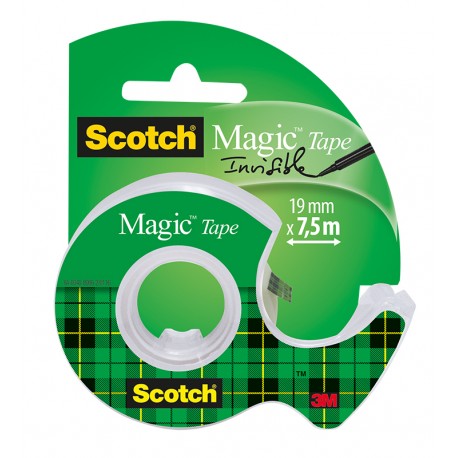 Scotch lepilni trak Magic 19mm x 7,5m transparent na stojalcu