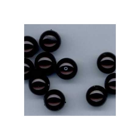 Steklene perle 10mm, črna, 15 kos