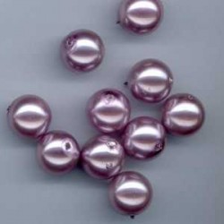 Steklene perle 8mm, sv. vijolična, 50 kos