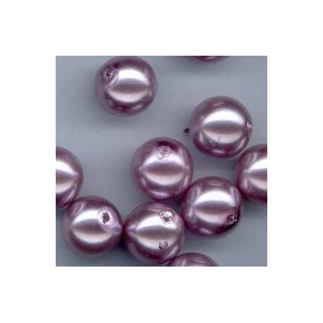 Steklene perle 12mm, sv. vijolična, 15 kos