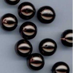 Steklene perle 10mm, barva kave, 30 kos