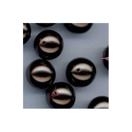 Steklene perle 14mm, barva kave, 10 kos