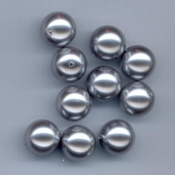Steklene perle 8mm, sv. siva., 50 kos