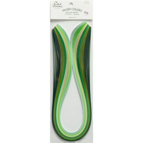 Quilling papir 3mm Zeleni toni 44cm 100 kosov