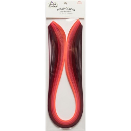 Quilling papir 3mm Rdeči toni 44cm 100 kosov
