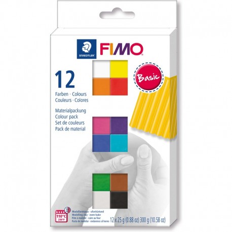 Fimo soft Osnovne barve 12 polovičnih barv