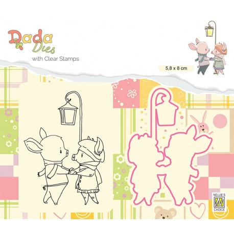 Nellies Nož in Štampiljka Nočni sprehod 58 x 80mm