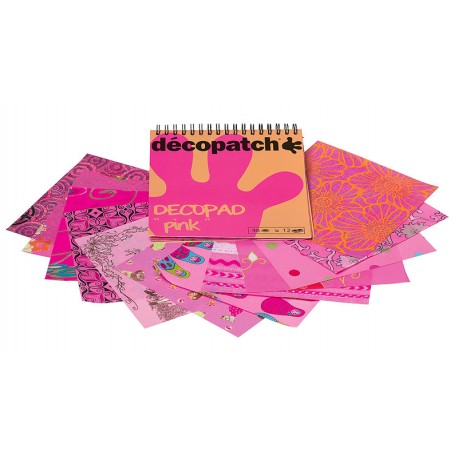 Decopatch blok papirjev Pink 12 motivov x 4, 48 kosov