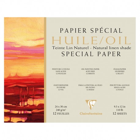 Clarefontaine Blok papir za olje 240g. Natur