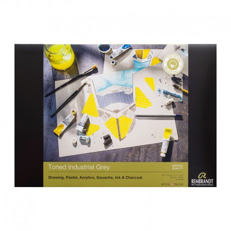 Rembrandt toniran papir blok A4 in A3 Industrijsko Siva 180g. 50 listov